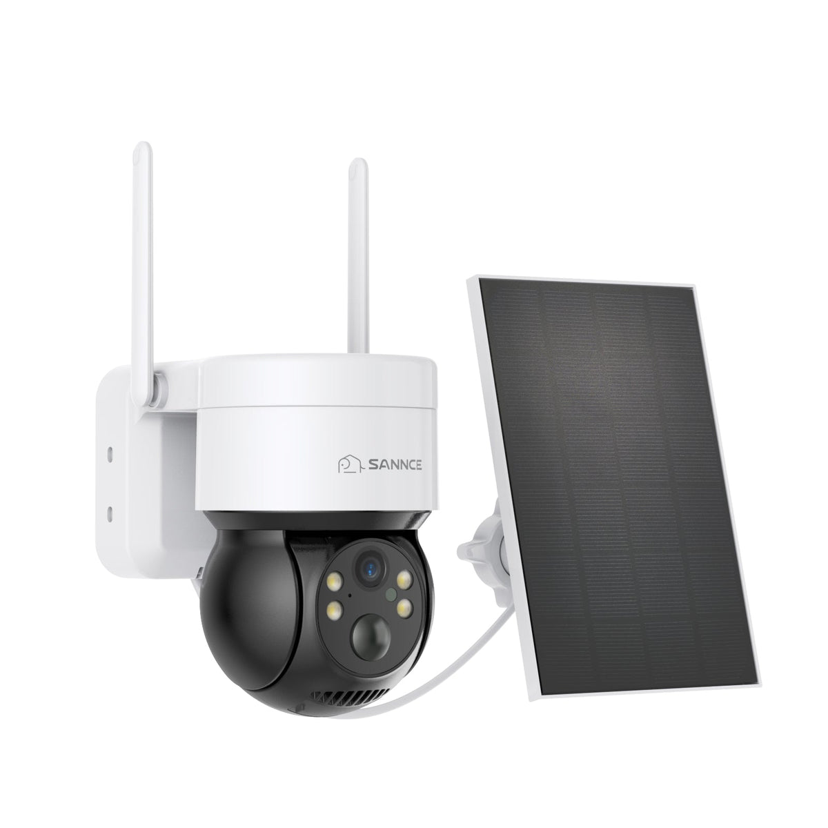 I81BG - Draadloze 2K 4MP IP-camera met pan- en tiltfunctie, batterij-/zonnevoeding, nachtzicht in kleur, tweewegaudio, Alexa-compatibiliteit en PIR-persoonsdetectie