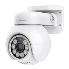 4K 8MP UHD PoE Security Outdoor PT IP Camera - Pan & Tilt, Smart Vehicle Detection, Two-way Audio, Up to 256G TF card storage, Support Onvif, Work with SANNCE N98PBD/N96PBK