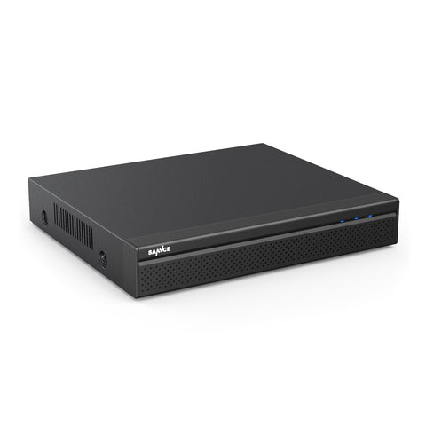 NVR PoE H.265+ 16 Canali 4K, Supporto ONVIF, Registrazione Audio, Rilevamento Umano/Veicoli, Fino a 12TB di Disco Rigido