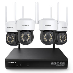 5MP 10-Channel Wireless PT Security Camera System, 8MP NVR, 5MP Pan & Tilt Camera, Two-Way Audio, IP66 Waterproof, Smart AI Human Detection, Work With Alexa